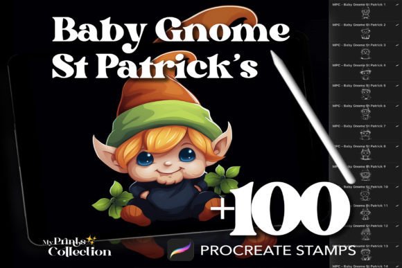 100 Procreate Baby Gnome St Patrick