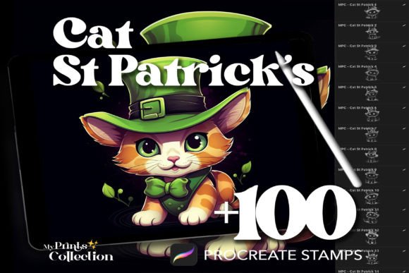 100 Procreate Cat St Patrick Stamps: A Creative Toolkit for Digital Artists