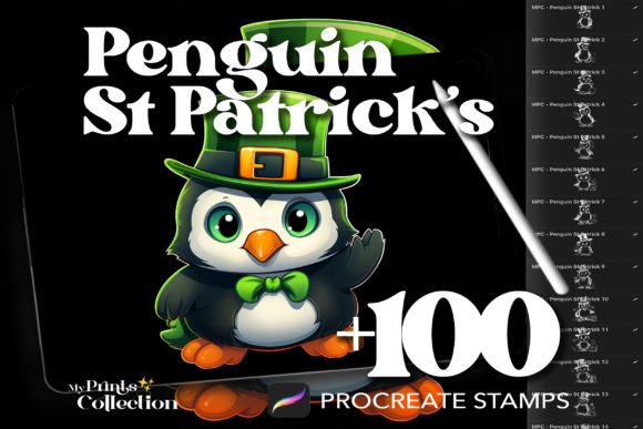 100 Procreate Penguin St Patrick Stamps: A Festive Digital Asset for Creators