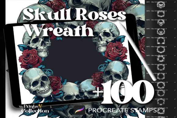 100 Procreate Skull Roses Wreath Stamps: A Practical Guide for Digital Artists