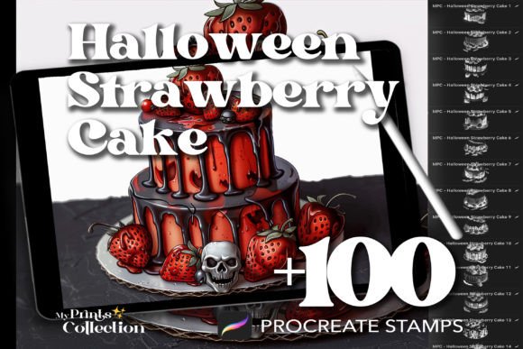 100 Procreate Strawberry Cake Halloween: A Sweet Twist on Spooky Digital Art
