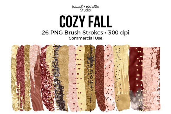 Cozy Fall Brush Stroke Clipart: Elevating Your Autumn Designs