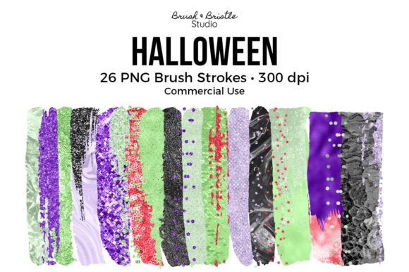 Halloween Brush Stroke Overlays: Spooky Design Assets