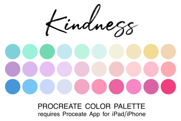 Kindness Procreate Color Palette: A Curated Collection for Calm and Creative Flow
