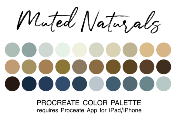 Muted Naturals Procreate Color Palette Guide