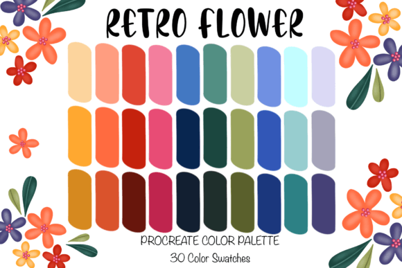 Retro Flower: A Vintage Procreate Palette