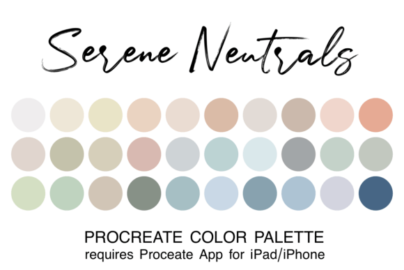 Serene Neutrals Procreate Color Palette