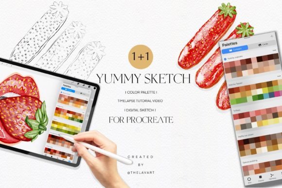 Strawberry Eclairs Sketch Color Palette: A Strategic Approach to Digital Creativity and Relaxation