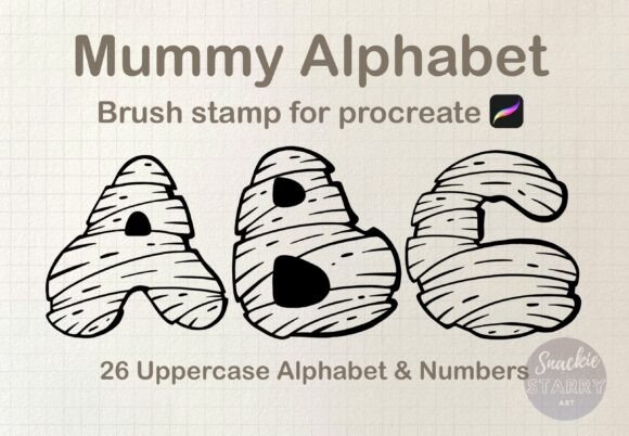 Unlock Creative Potential with Mummy Alphabet Procreate Brush Stamps