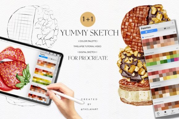 Waffle Ice Cream Sketch Color Palette